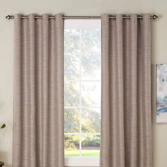 Eclipse Newport Blackout Window Curtains 52” x 63”-2 panels for the price of 1! - Picture 1 of 8